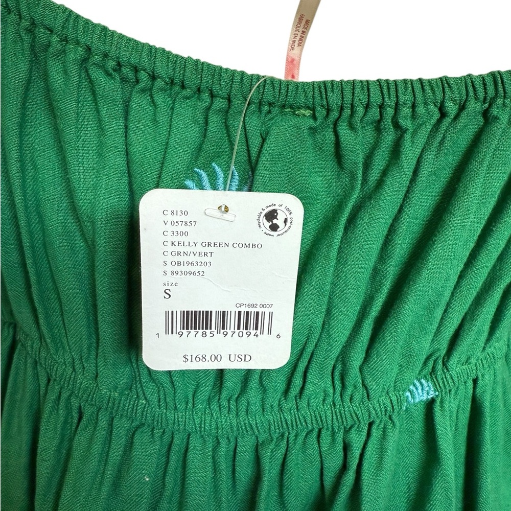 Free People Emory Embroidered Green Women's Dress - Picture 5 of 6